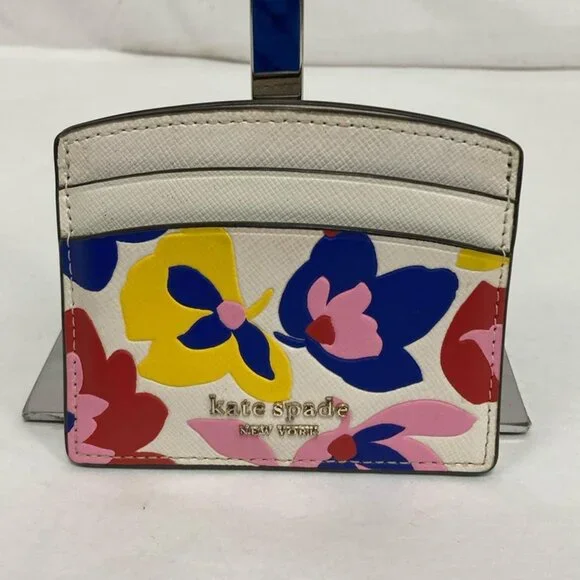 kate spade Spencer Summer Flower Embossed Cardholder with COA - Picture 2 of 9